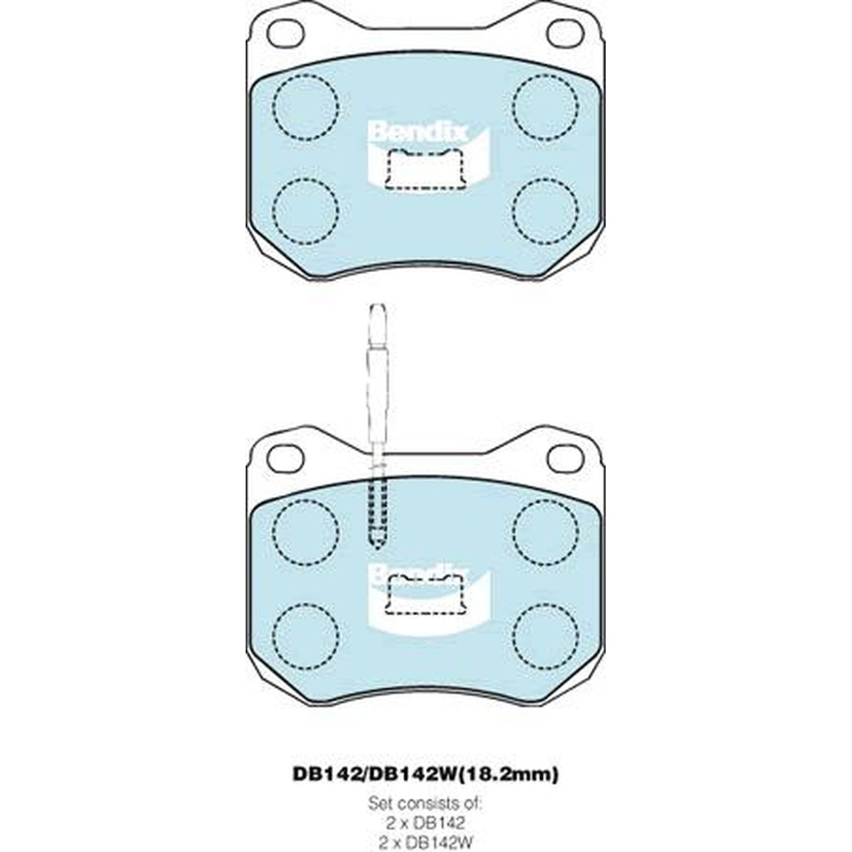 Bendix General CT Brake Pad Set Front DB142 GCT