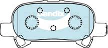 Bendix General CT Brake Pad Set Rear DB1433 GCT