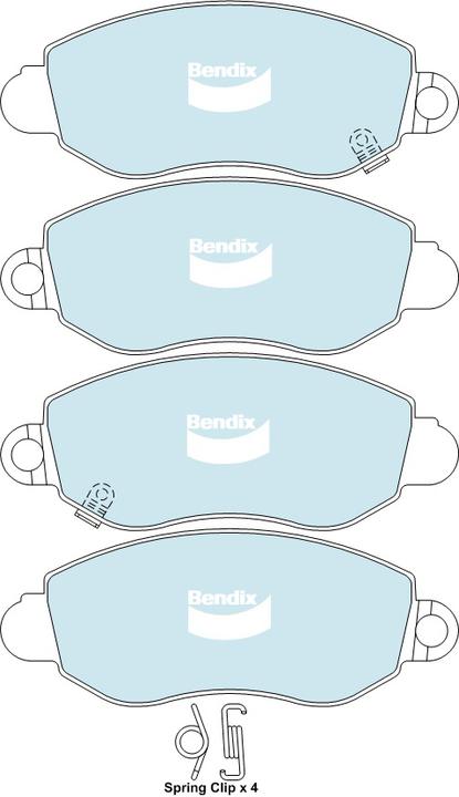 Bendix Heavy Duty Brake Pad Set Front DB1436 HD
