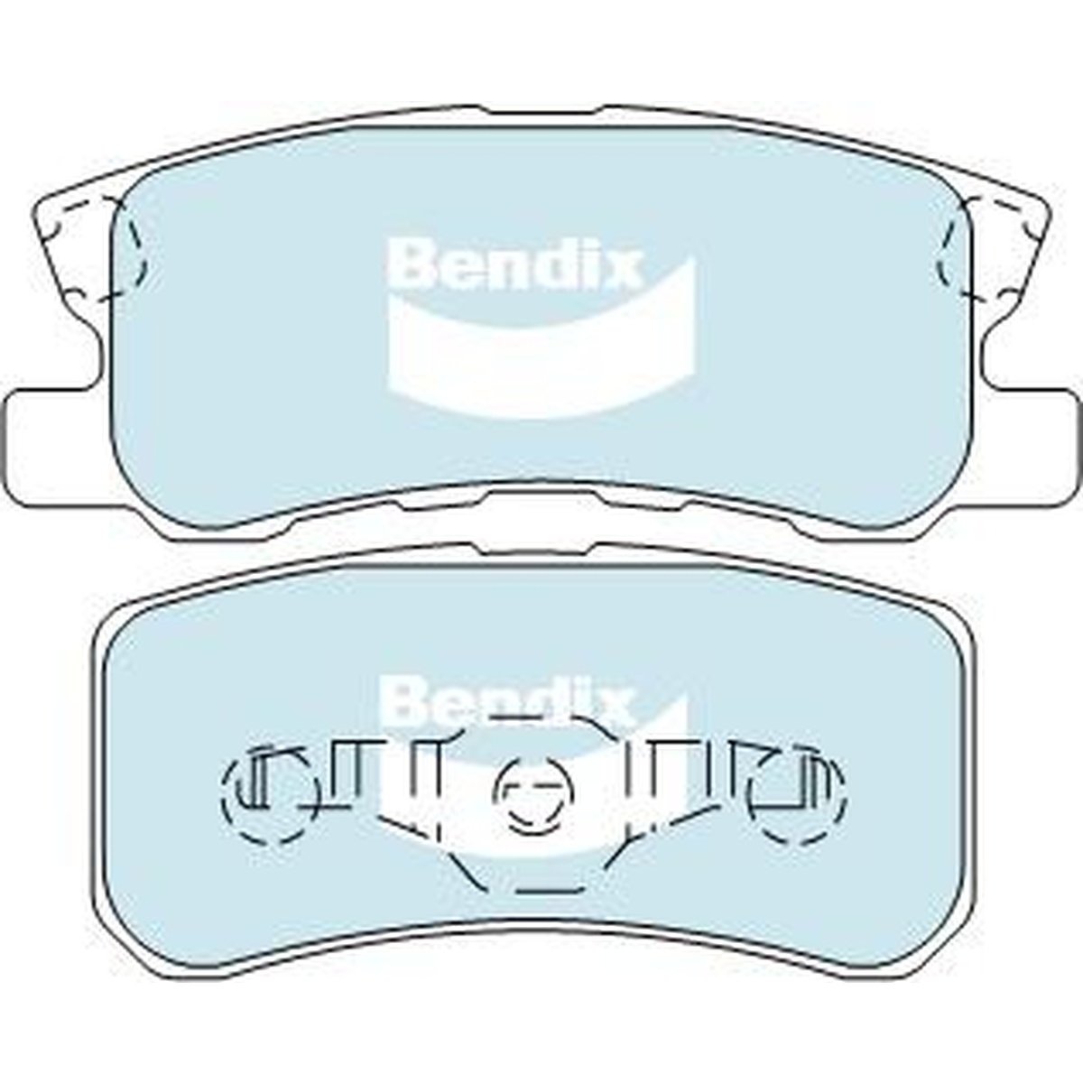 Bendix 4x4 Brake Pad Set Rear DB1464 -4WD