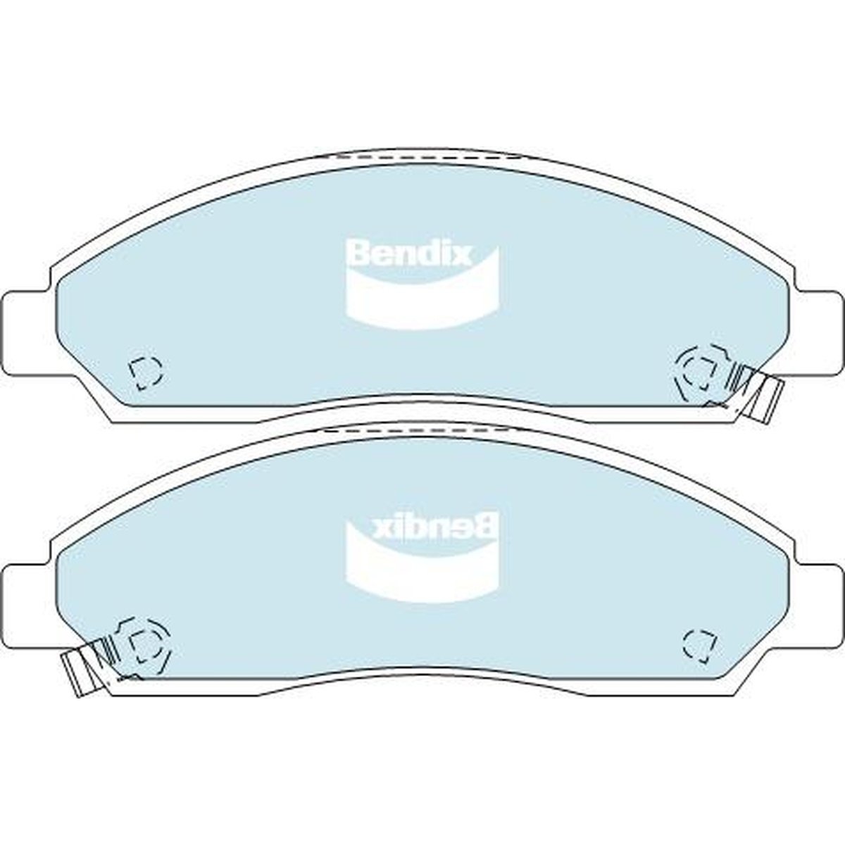 Bendix 4x4 Brake Pad Set Front DB1468 -4WD