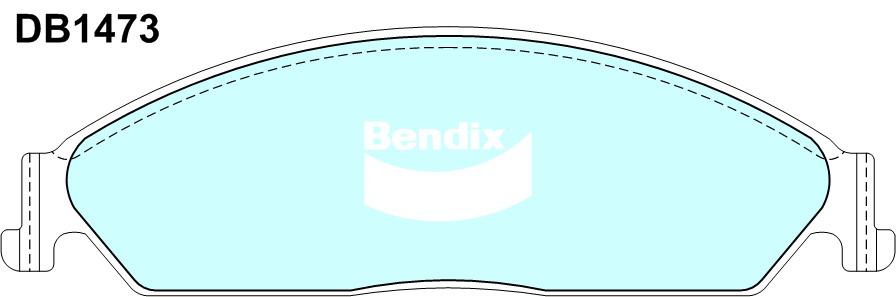 Bendix 4x4 Brake Pad Set Front DB1473 -4WD