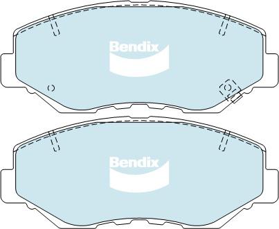 Bendix 4x4 Brake Pad Set Front DB1481 -4WD