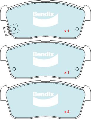 Bendix Heavy Duty Brake Pad Set Front DB1674 HD