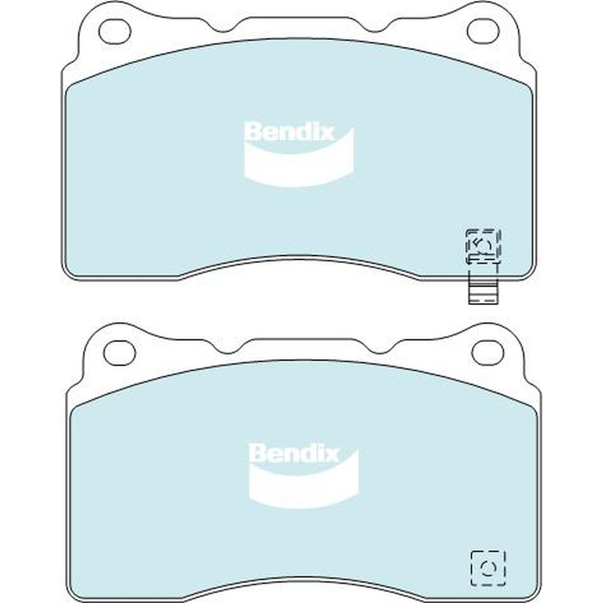 Bendix SRT Brake Pad Set Front DB1678 SRT