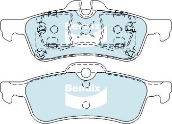 Bendix General CT Brake Pad Set Rear DB1687 GCT