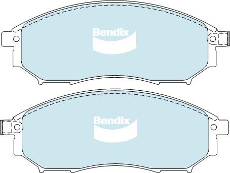 Bendix General CT Brake Pad Set Front DB1696 GCT