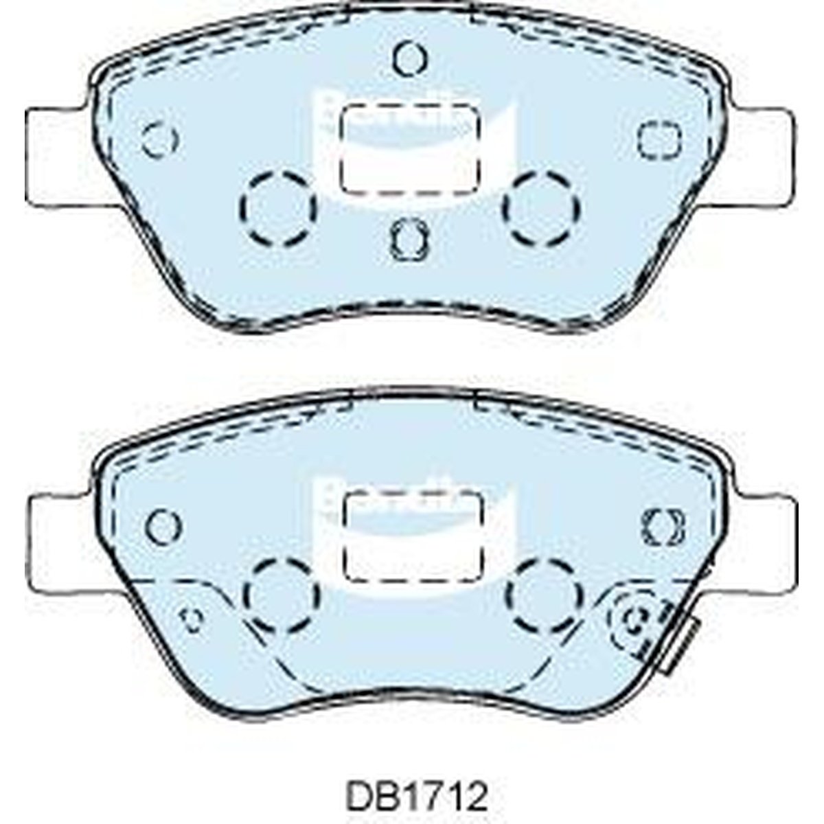 Bendix General CT Brake Pad Set Front DB1712 GCT