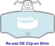 Bendix General CT Brake Pad Set Rear DB1718 GCT