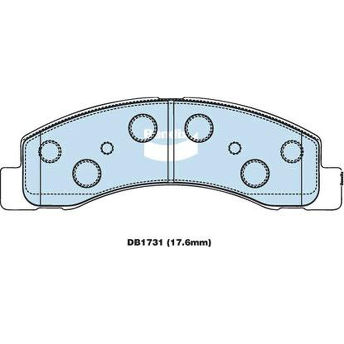 Bendix Heavy Duty Brake Pad Set Front DB1731 HD