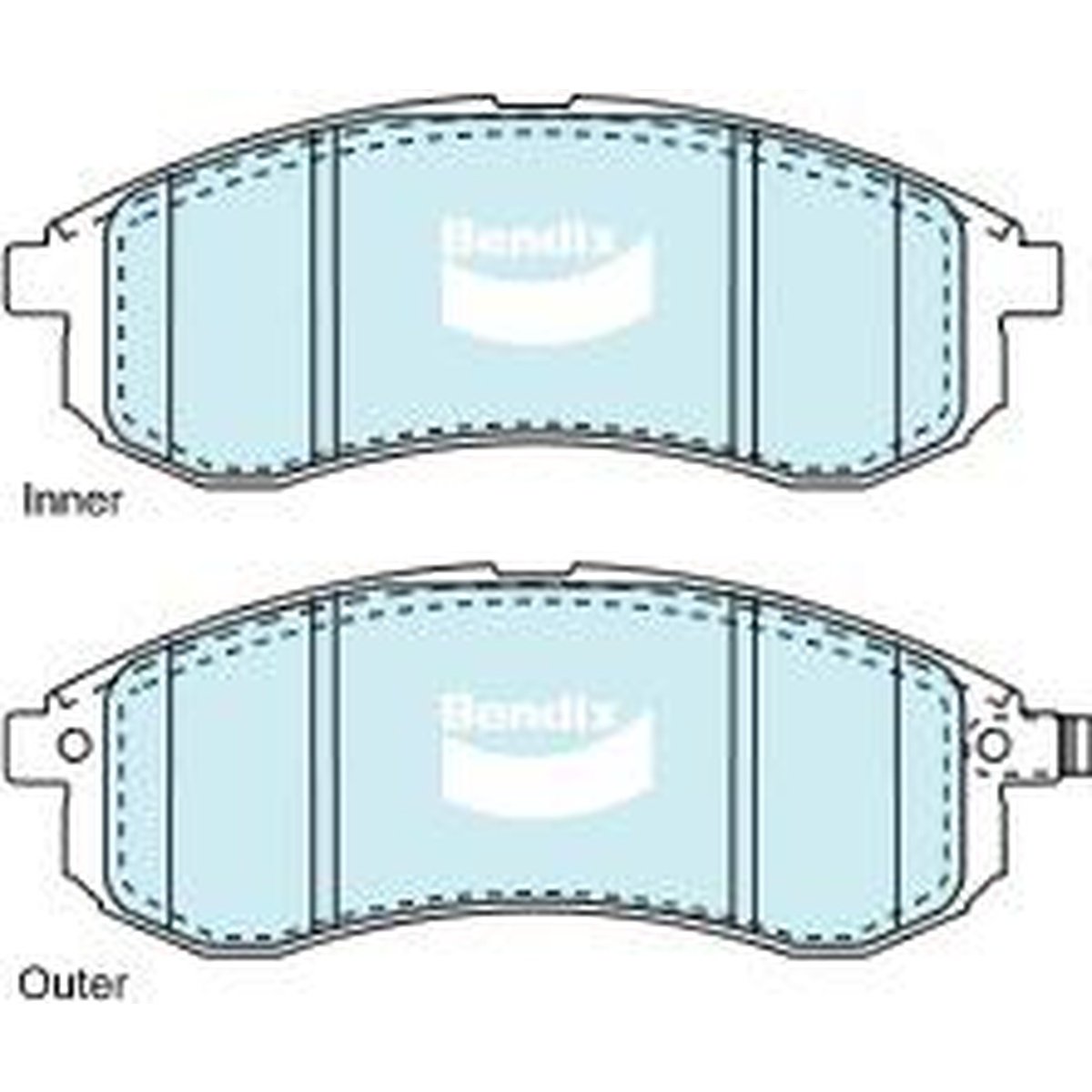 Bendix 4x4 Brake Pad Set Front DB1738 -4WD