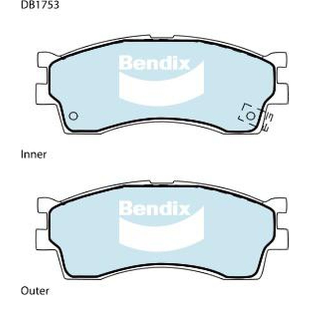 Bendix General CT Brake Pad Set Front DB1753 GCT