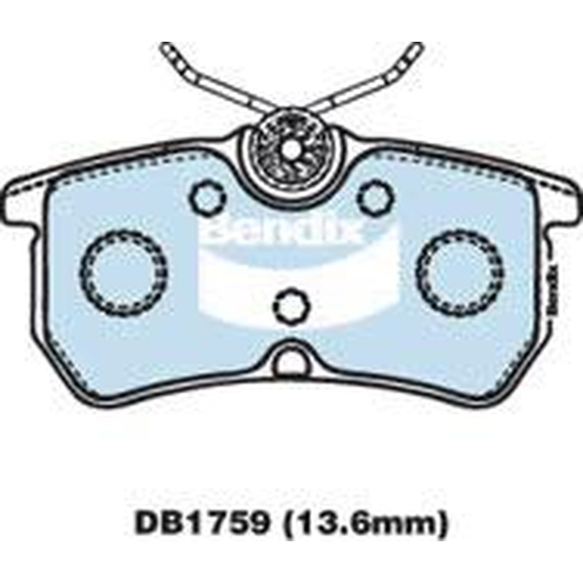 Bendix General CT Brake Pad Set Rear DB1759 GCT