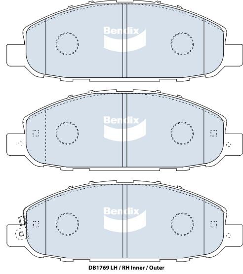 Bendix Heavy Duty Brake Pad Set Front DB1769 HD
