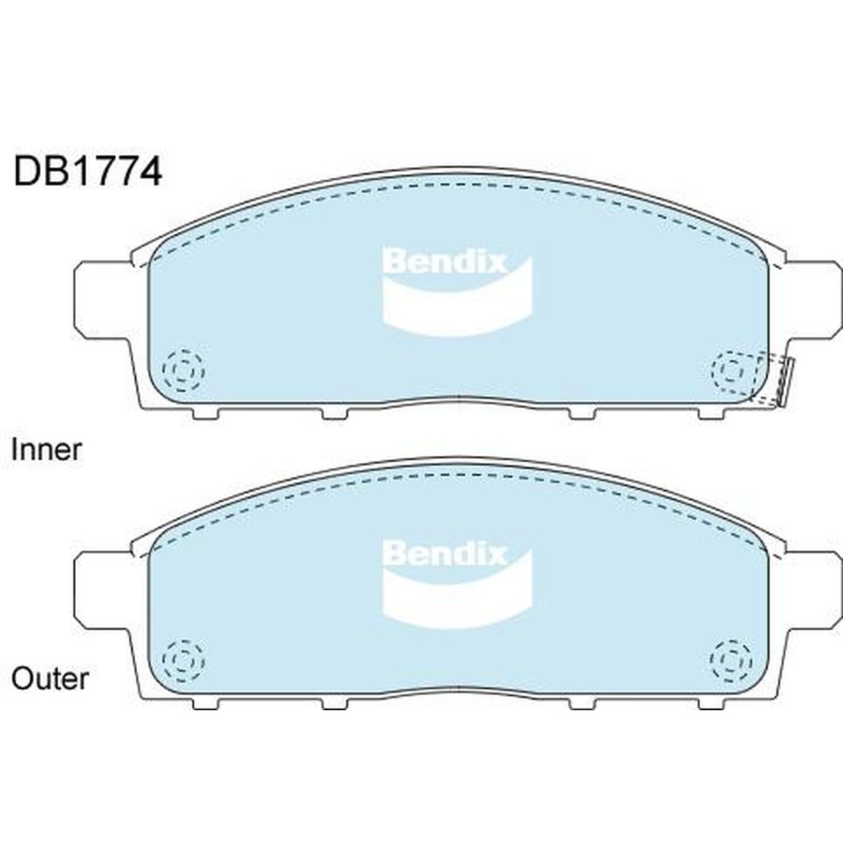 Bendix Heavy Duty Brake Pad Set Front DB1774 HD