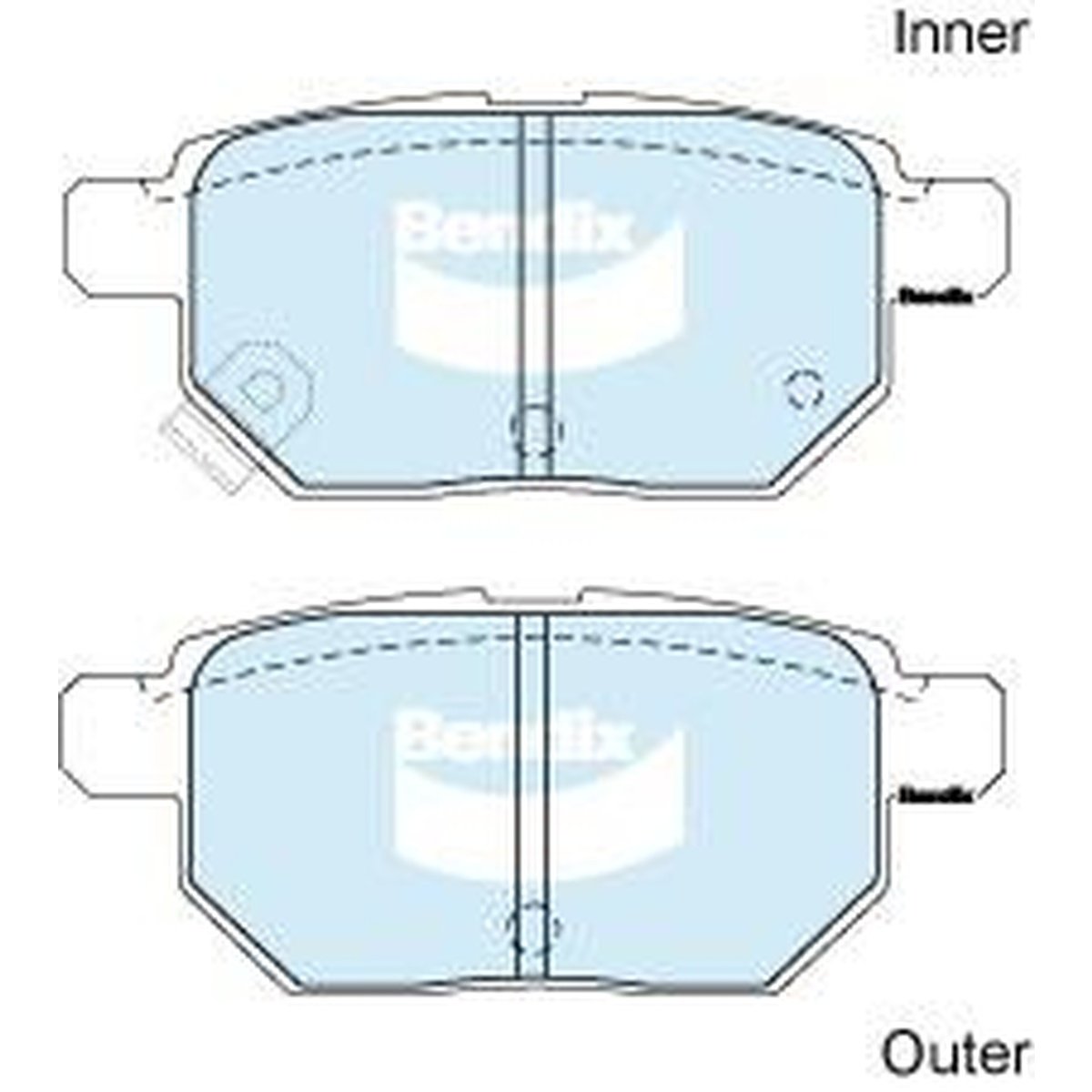 Bendix General CT Brake Pad Set Rear DB1786 GCT
