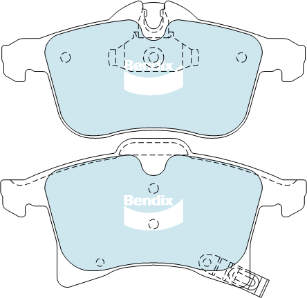 Bendix EURO Brake Pad Set Front DB1808 EURO+