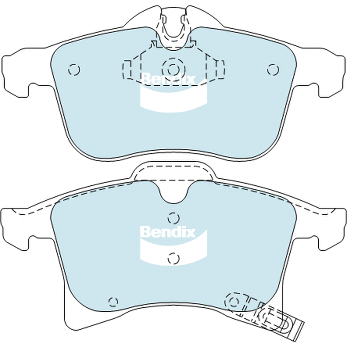 Bendix General CT Brake Pad Set Front DB1808 GCT
