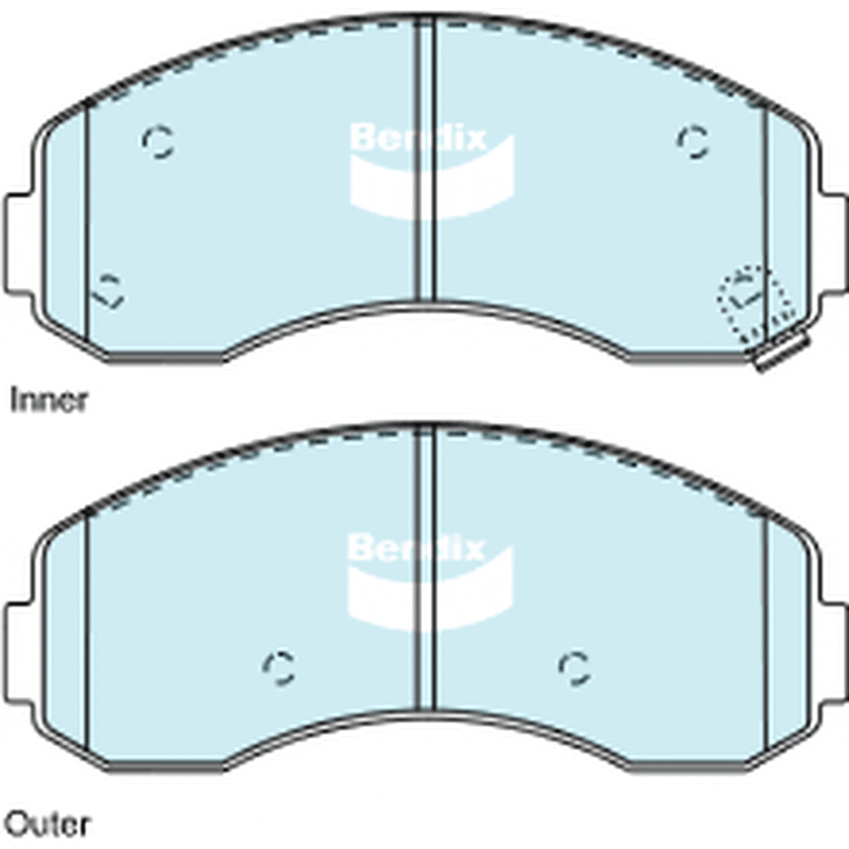 Bendix Protrans Brake Pad Set Front DB1817 PR