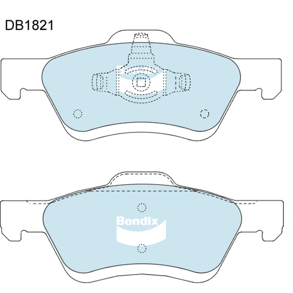 Bendix 4x4 Brake Pad Set Front DB1821 -4WD