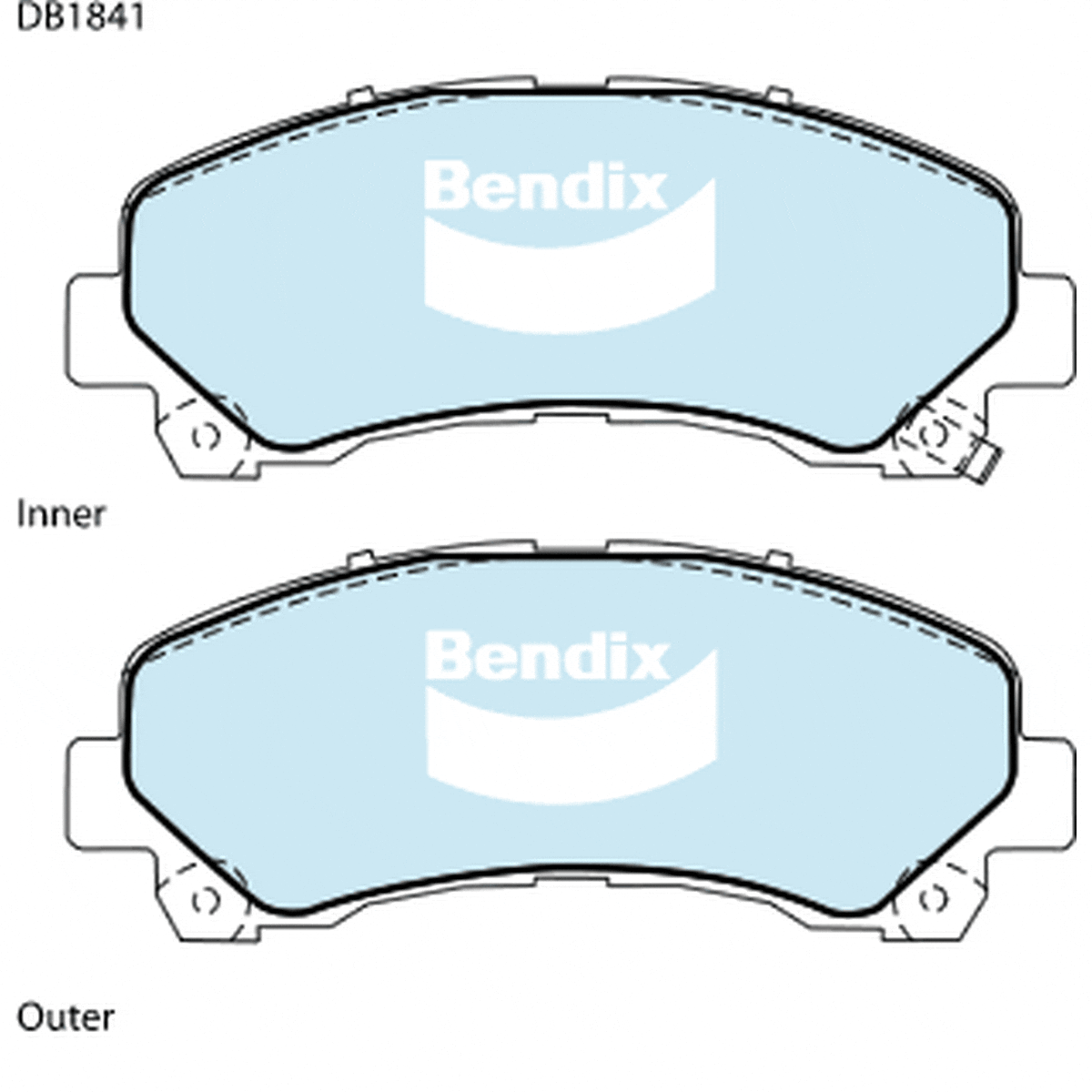 Bendix 4x4 Brake Pad Set Front DB1841 -4WD