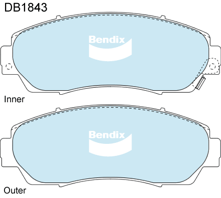 Bendix General CT Brake Pad Set Front DB1843 GCT
