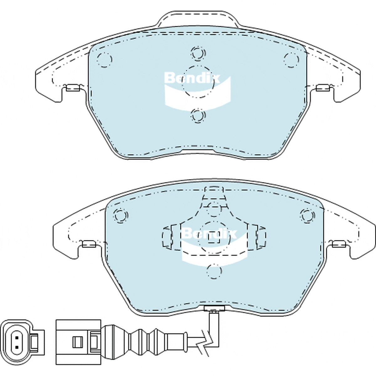 Bendix EURO Brake Pad Set Front DB1849 EURO+