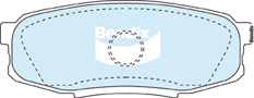 Bendix Ultimate 4WD Brake Pad Set Rear DB1857 ULT4WD