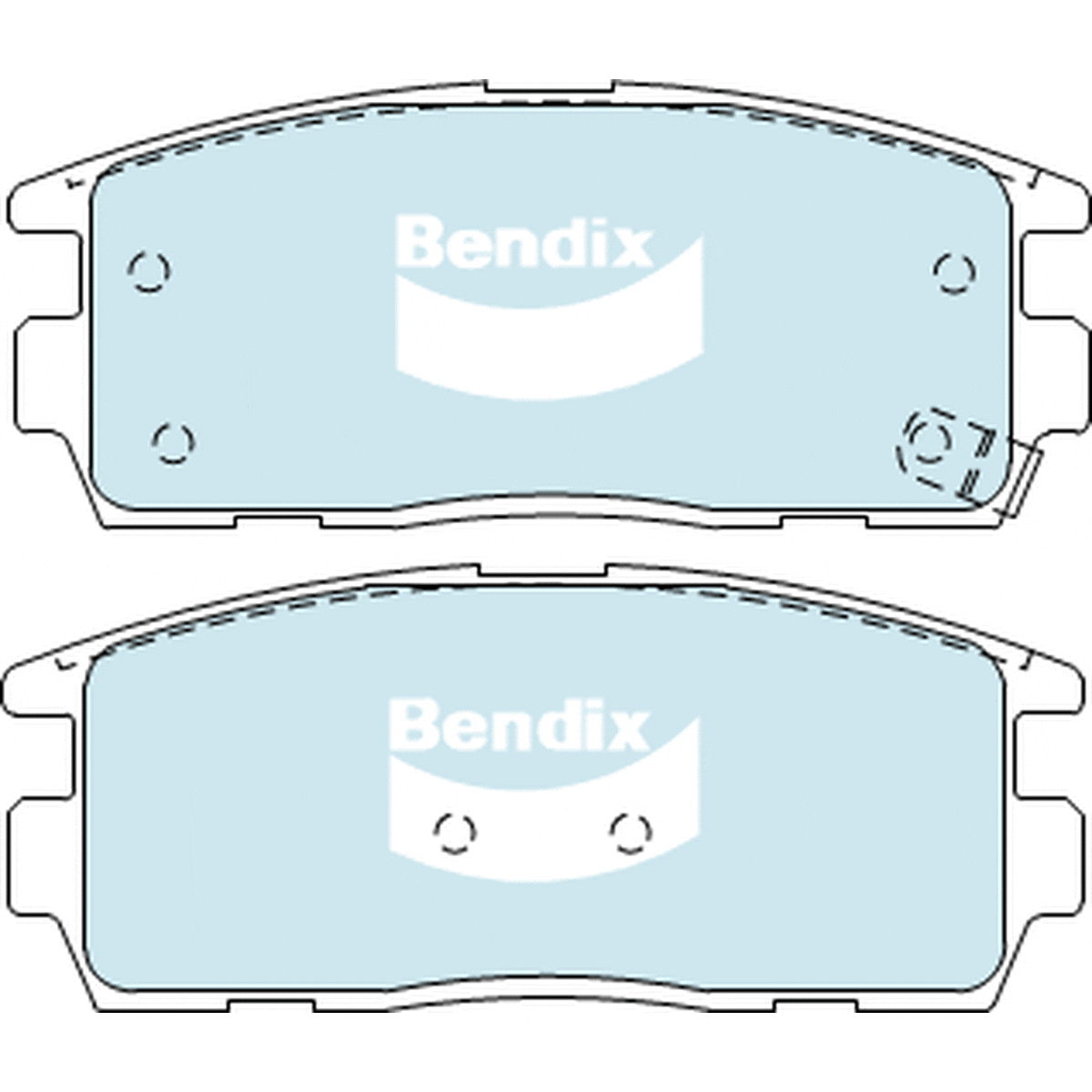 Bendix 4x4 Brake Pad Set Rear DB1862 -4WD