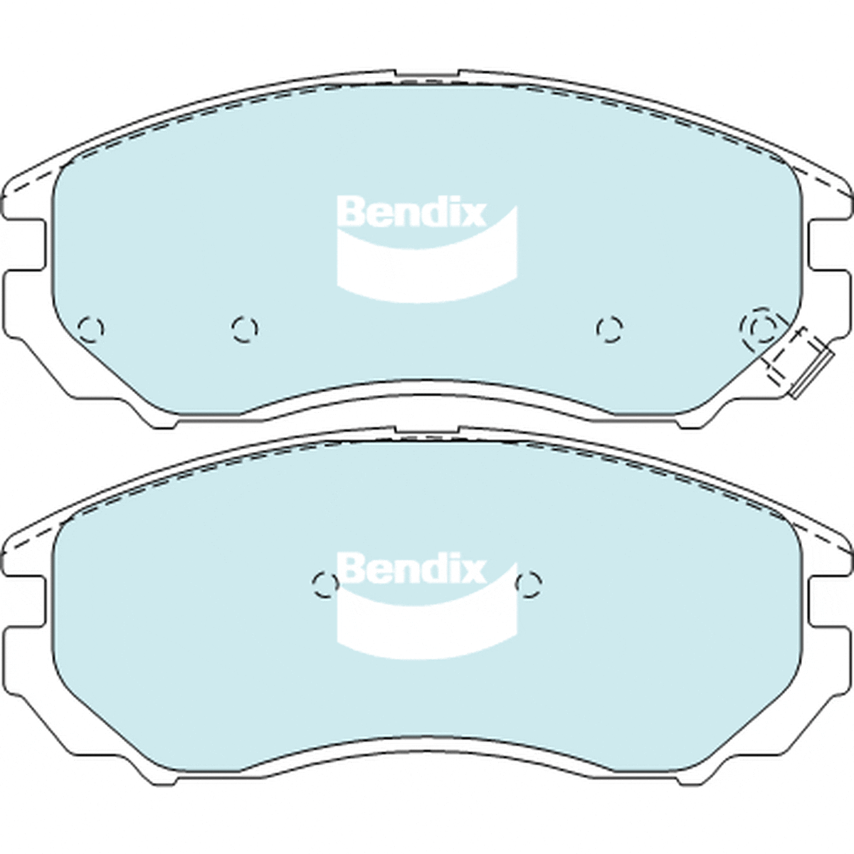 Bendix General CT Brake Pad Set Front DB1863 GCT