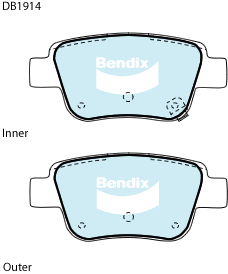 Bendix Heavy Duty Brake Pad Set Rear DB1914 HD