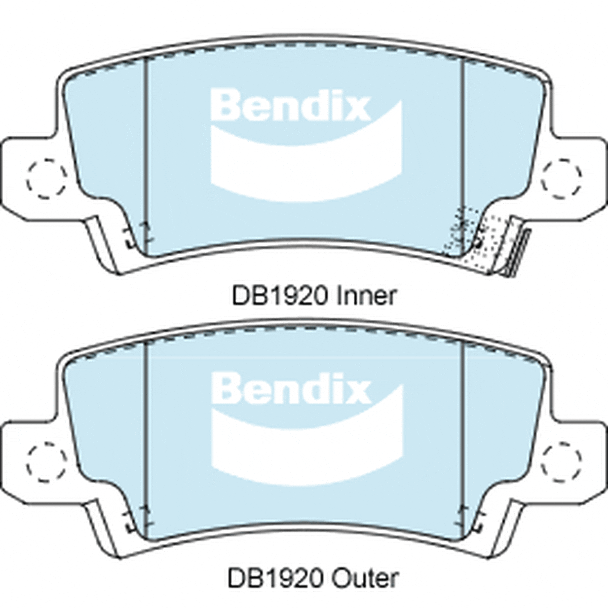 Bendix General CT Brake Pad Set Rear DB1920 GCT
