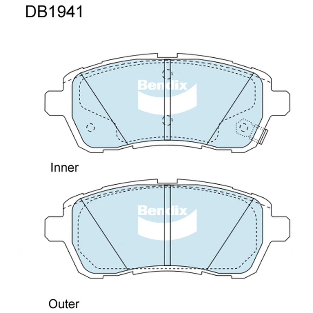 Bendix Protrans Brake Pad Set Front DB1941 PR