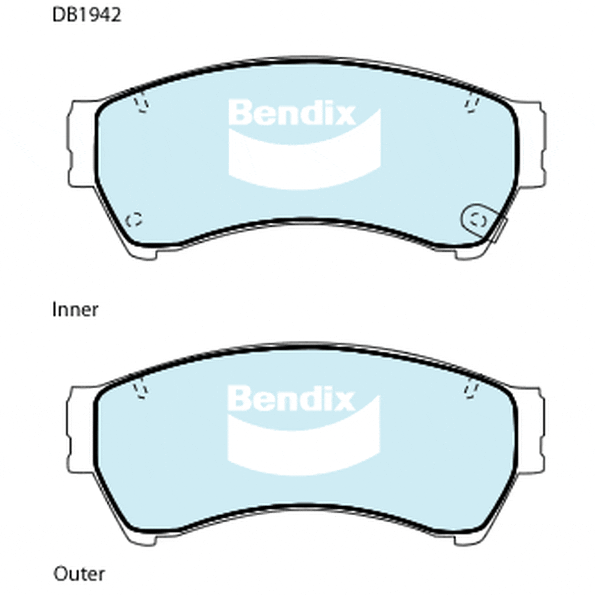 Bendix Heavy Duty Brake Pad Set Front DB1942 HD