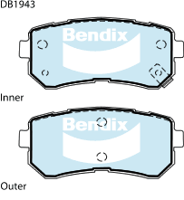 Bendix General CT Brake Pad Set Rear DB1943 GCT