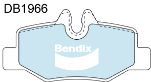 Bendix Heavy Duty Brake Pad Set Rear DB1966 HD