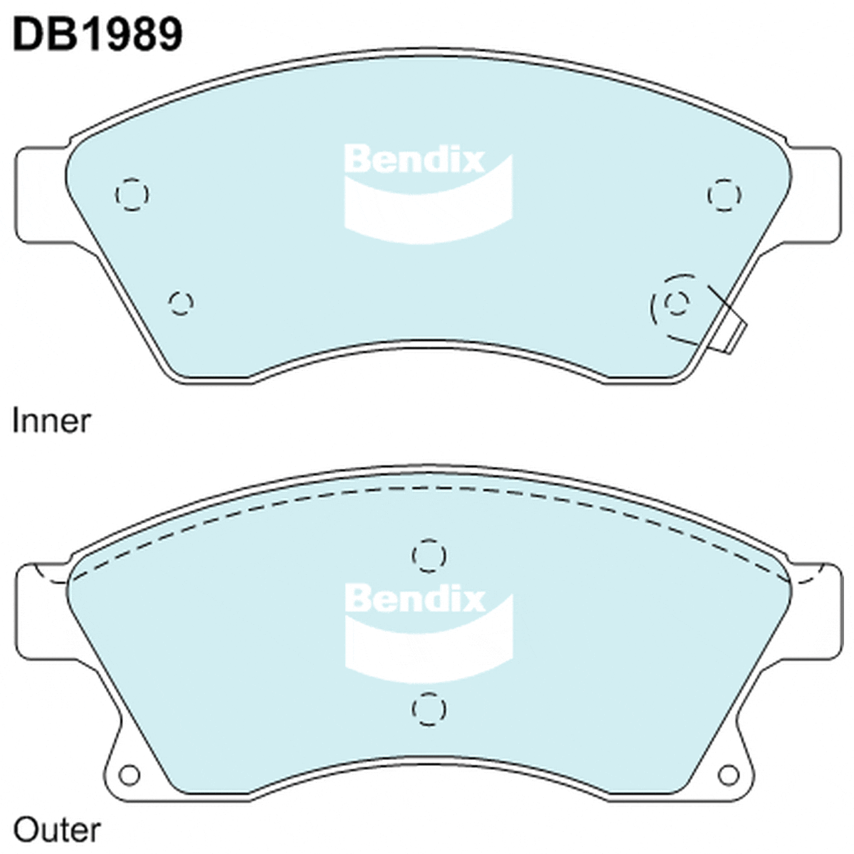 Bendix Protrans Brake Pad Set Front DB1989 PR