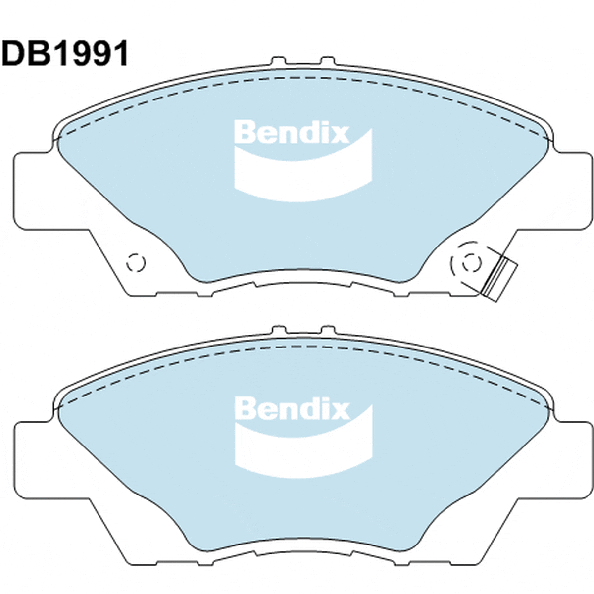 Bendix General CT Brake Pad Set Front DB1991 GCT