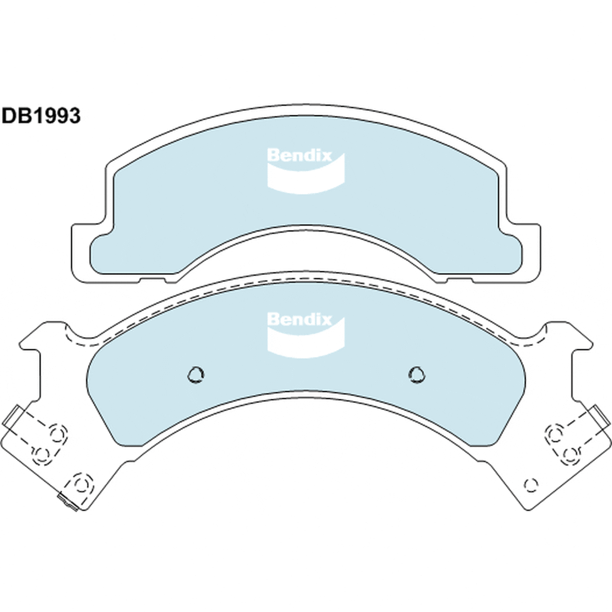 Bendix Heavy Duty Brake Pad Set Front DB1993 HD