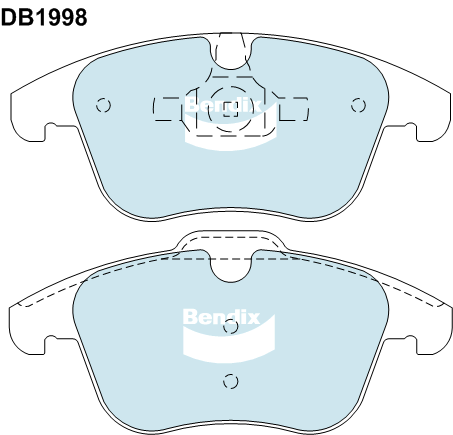 Bendix General CT Brake Pad Set Front DB1998 GCT