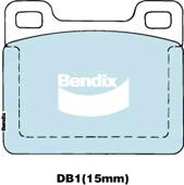 Bendix General CT Brake Pad Set Front DB1 GCT