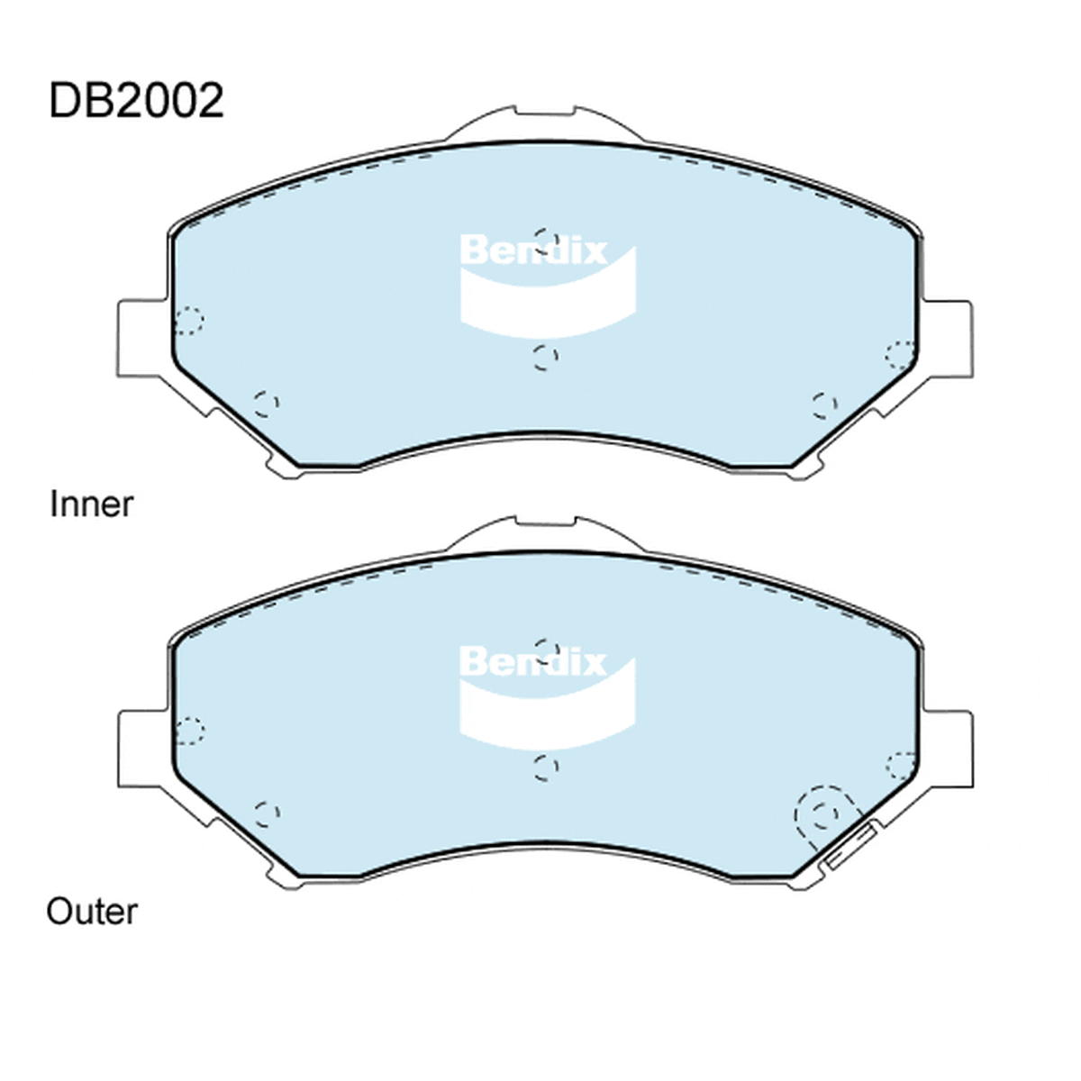 Bendix 4x4 Brake Pad Set Front DB2002 -4WD