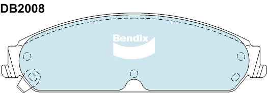 Bendix General CT Brake Pad Set Front DB2008 GCT