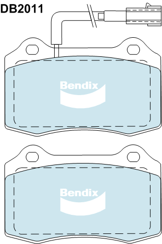 Bendix General CT Brake Pad Set Front DB2011 GCT