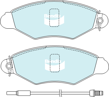 Bendix Heavy Duty Brake Pad Set Front DB2026 HD