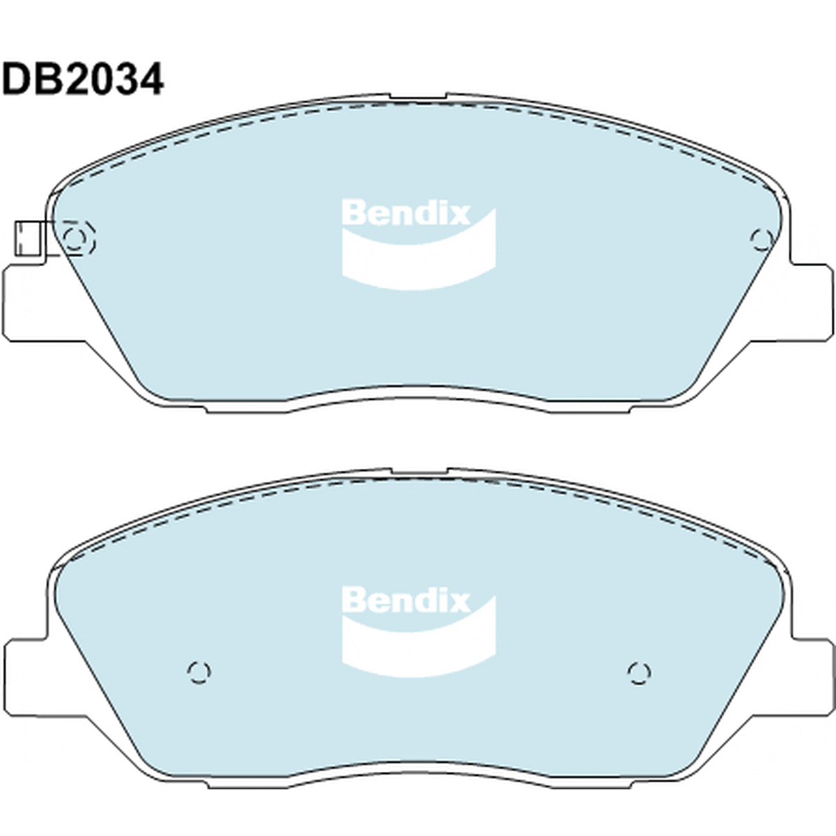 Bendix General CT Brake Pad Set Front DB2034 GCT