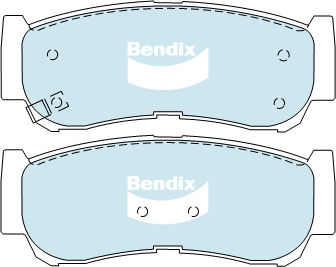 Bendix 4x4 Brake Pad Set Rear DB2035 -4WD