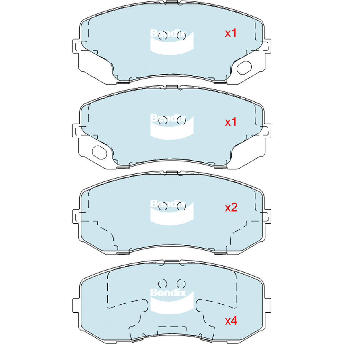 Bendix Heavy Duty Brake Pad Set Front DB2158 HD