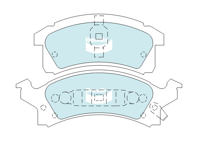 Bendix General CT Brake Pad Set Front DB2191 GCT
