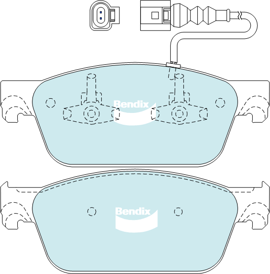 Bendix Heavy Duty Brake Pad Set Front DB2200 HD
